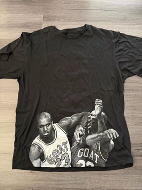 Black Graphic Short Sleeve Tee - GOAT Basketball Print